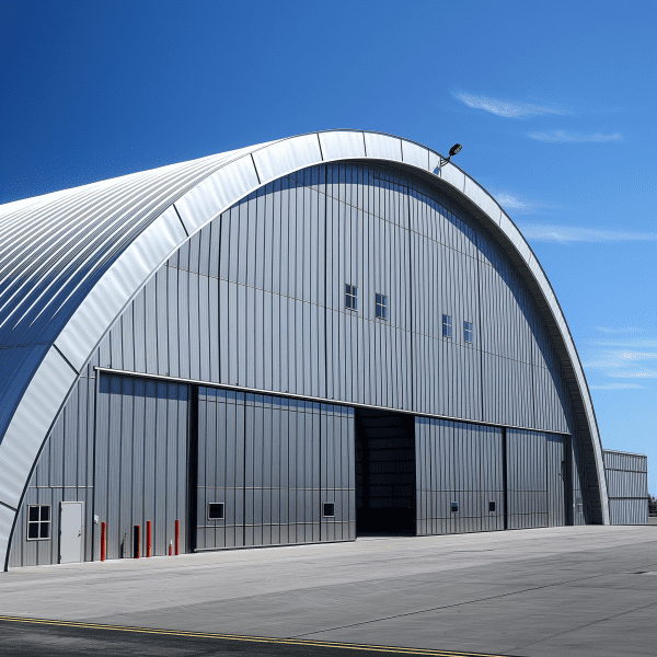 100x250 Curved Oval Airplane Hangar Metal Building Kit