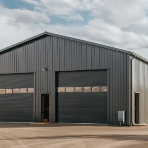 50x60 Metal Garage with two garage doors