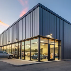 Auto Dealership Steel Building. All Metal Building.