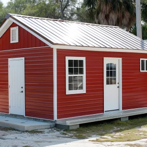 Red Metal Shed Kit