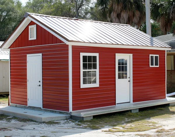 Red Metal Shed Kit