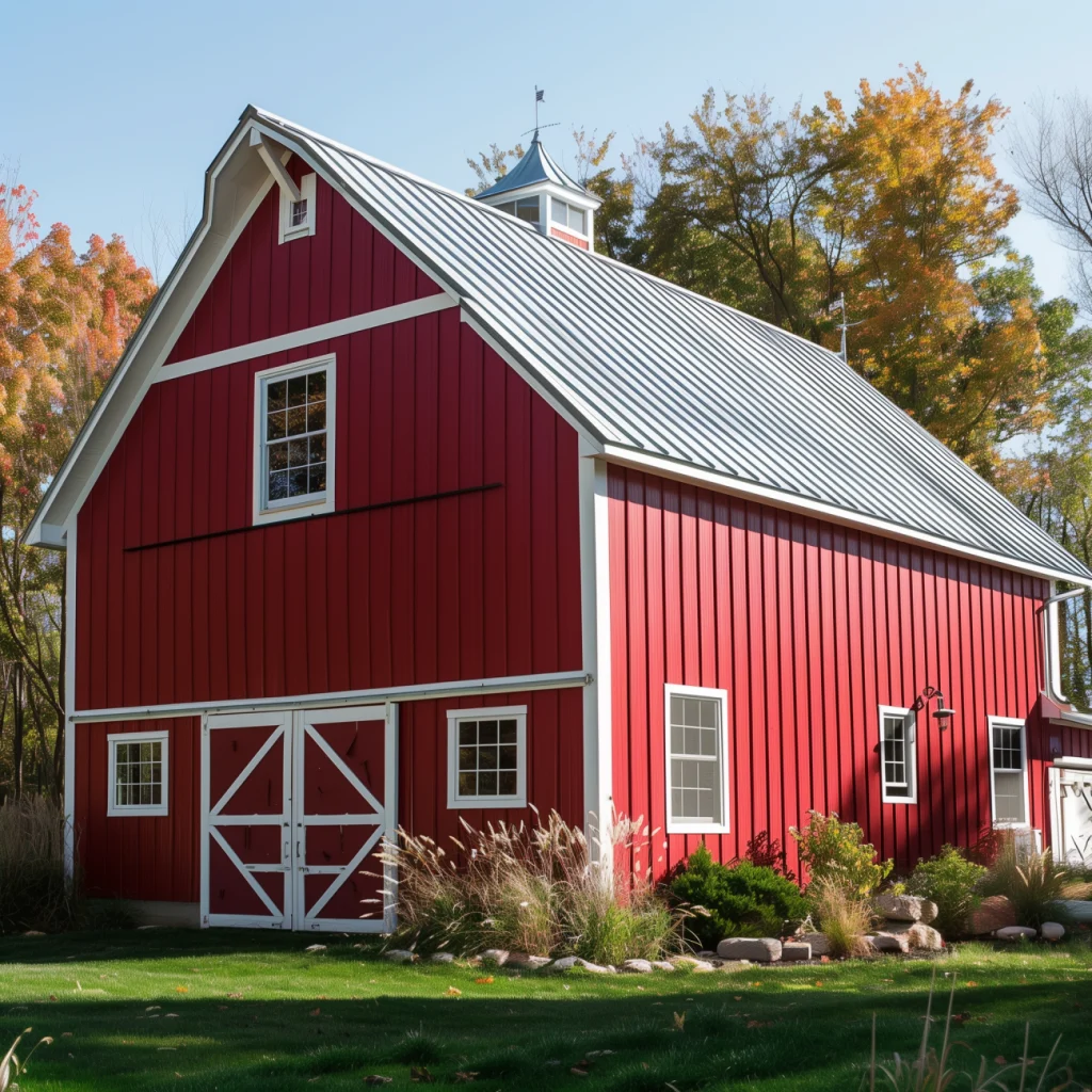 Red Steel Barn