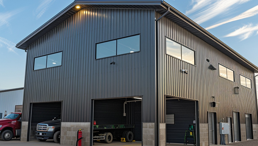 custom metal garage by steel built direct