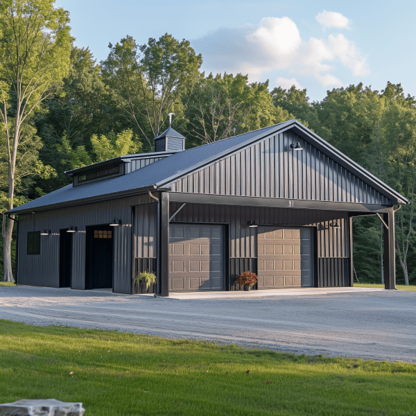 custom metal garage workshop structure