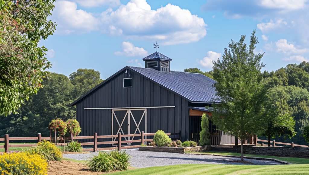 custom steel barn by steelbuilt direct