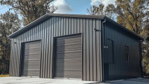 custom steel garage by steelbuilt direct