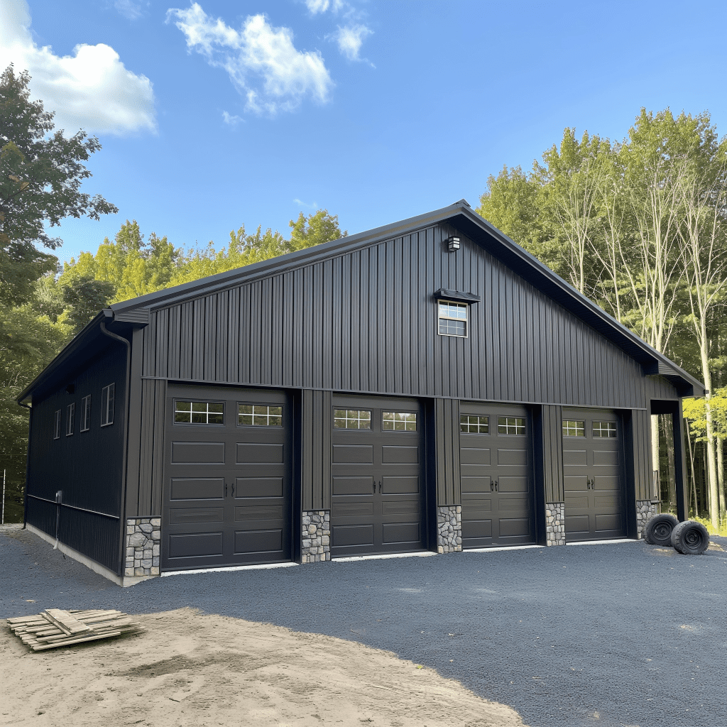 Custom Multi Bay Garage Steel Building - Prefab Workshop - Any Size ...